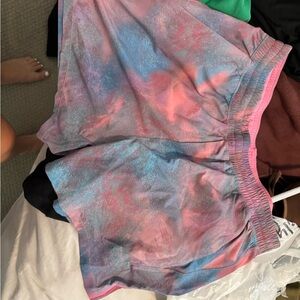 lululemon athletica Men's Tie-Dye Athletic Shorts - Pink and Blue